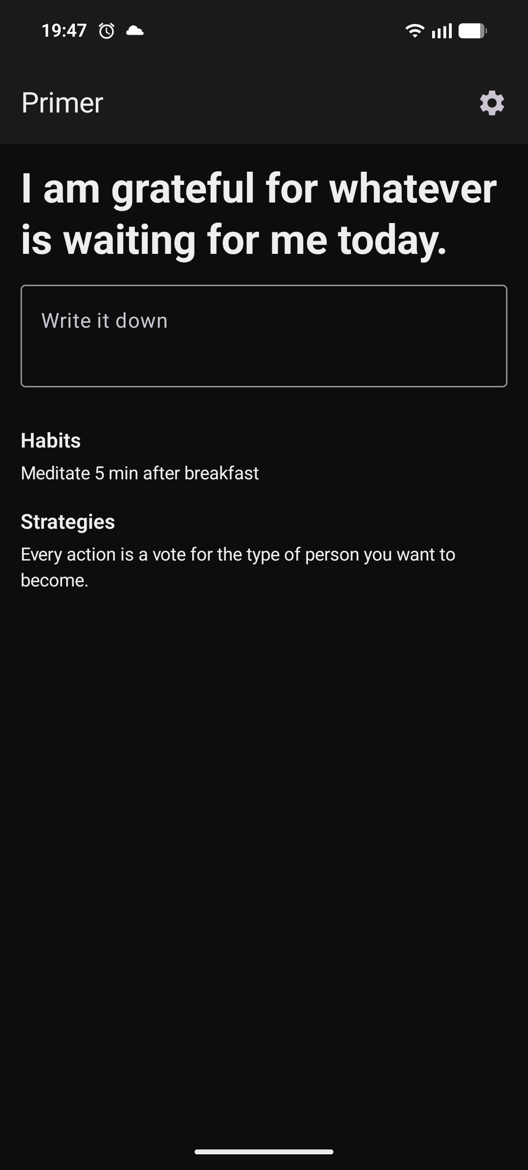 Primer screenshot